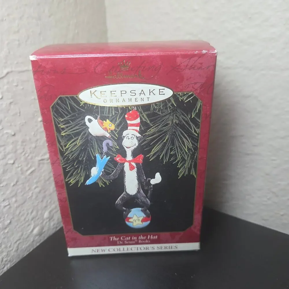 Vintage 1999 Hallmark Keepsake Dr. Seuss The Cat In The Hat Ornament